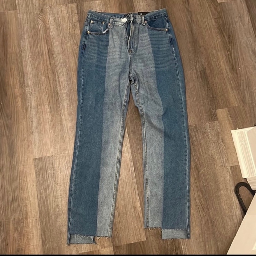 Fashion Nova two colored jeans